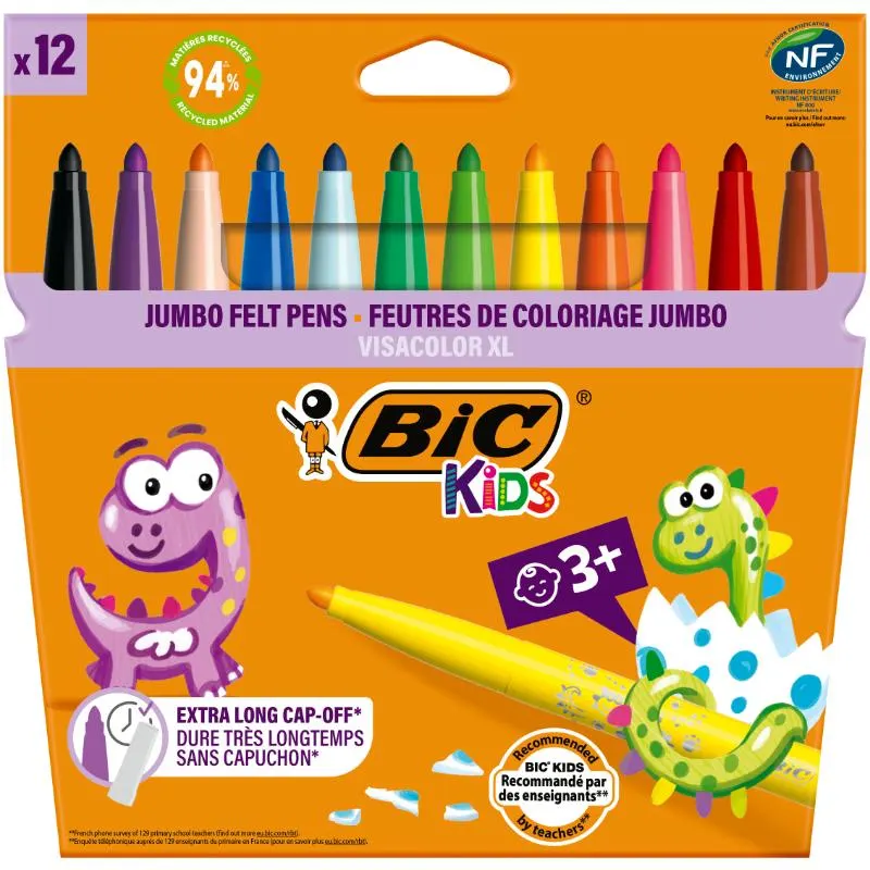 12 Feutres lavables Color By Number - BIC