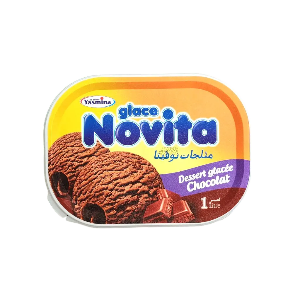 Novita bac de crème glacée chocolat 1L