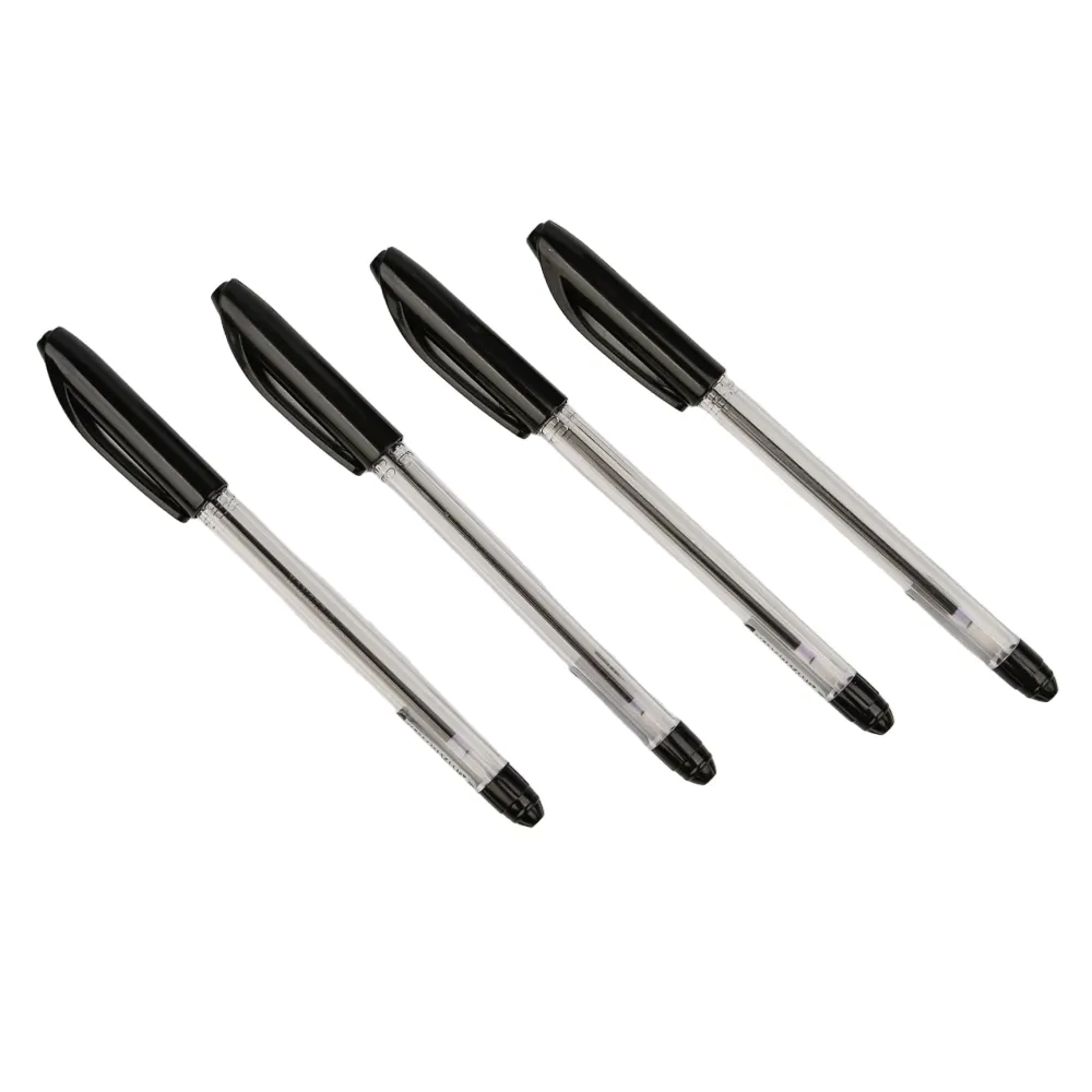 4 Stylos à bille cristal sky couleur noir - HAUSER