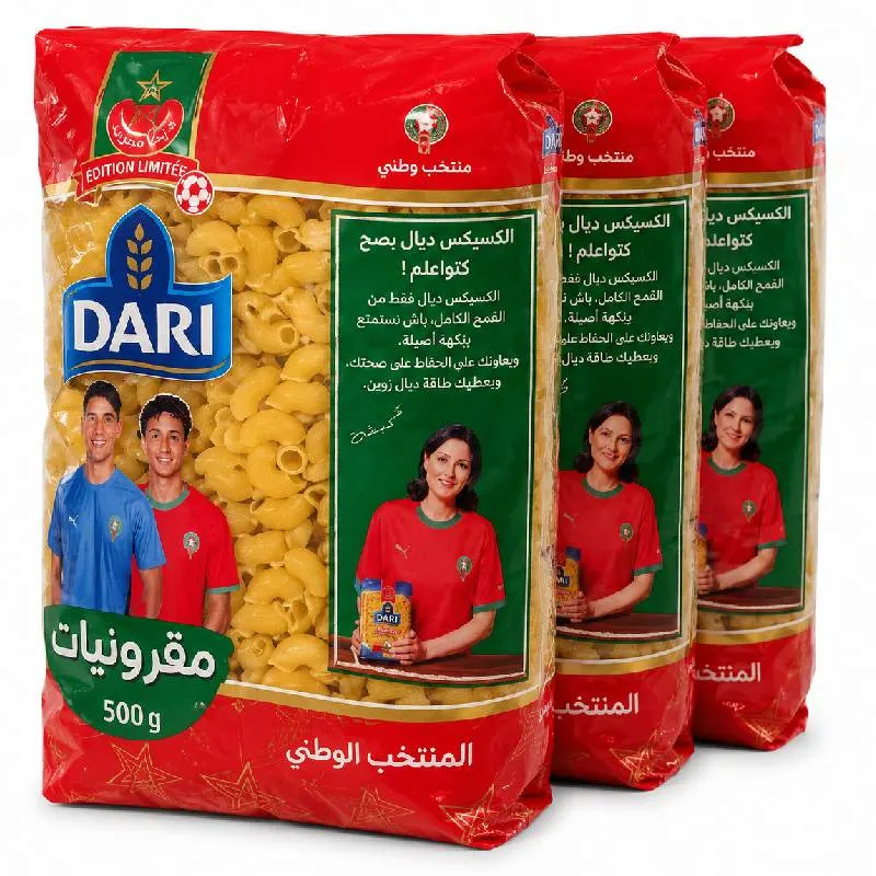 Pâtes courtes torsade penne coquille 3x500g - DARI
