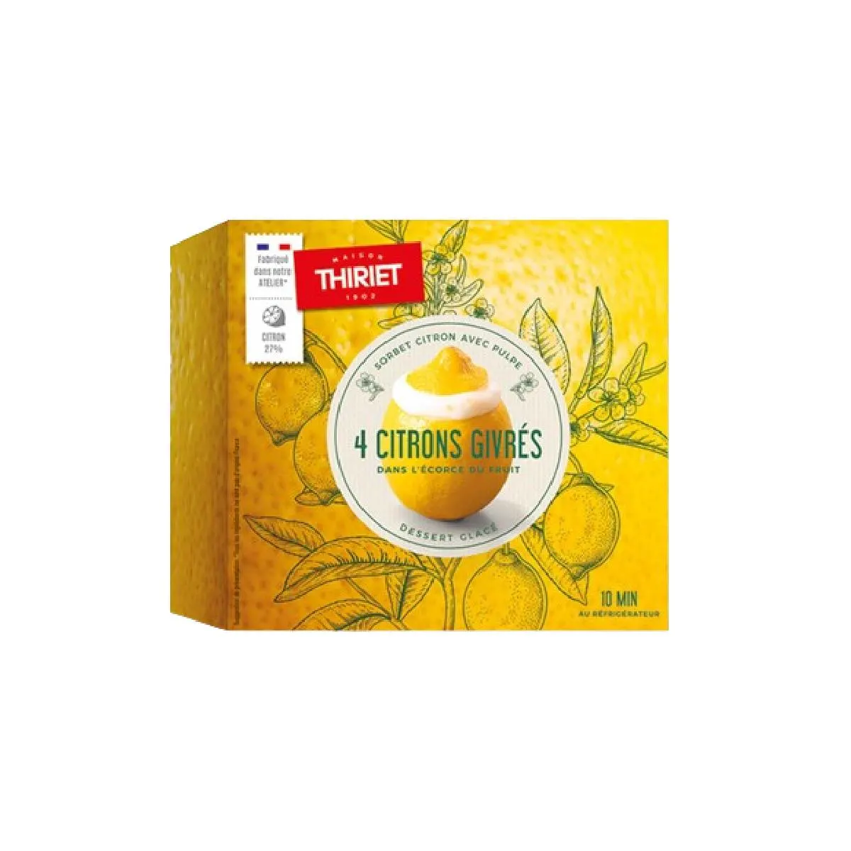 Thiriet citrons givrés 4x75g