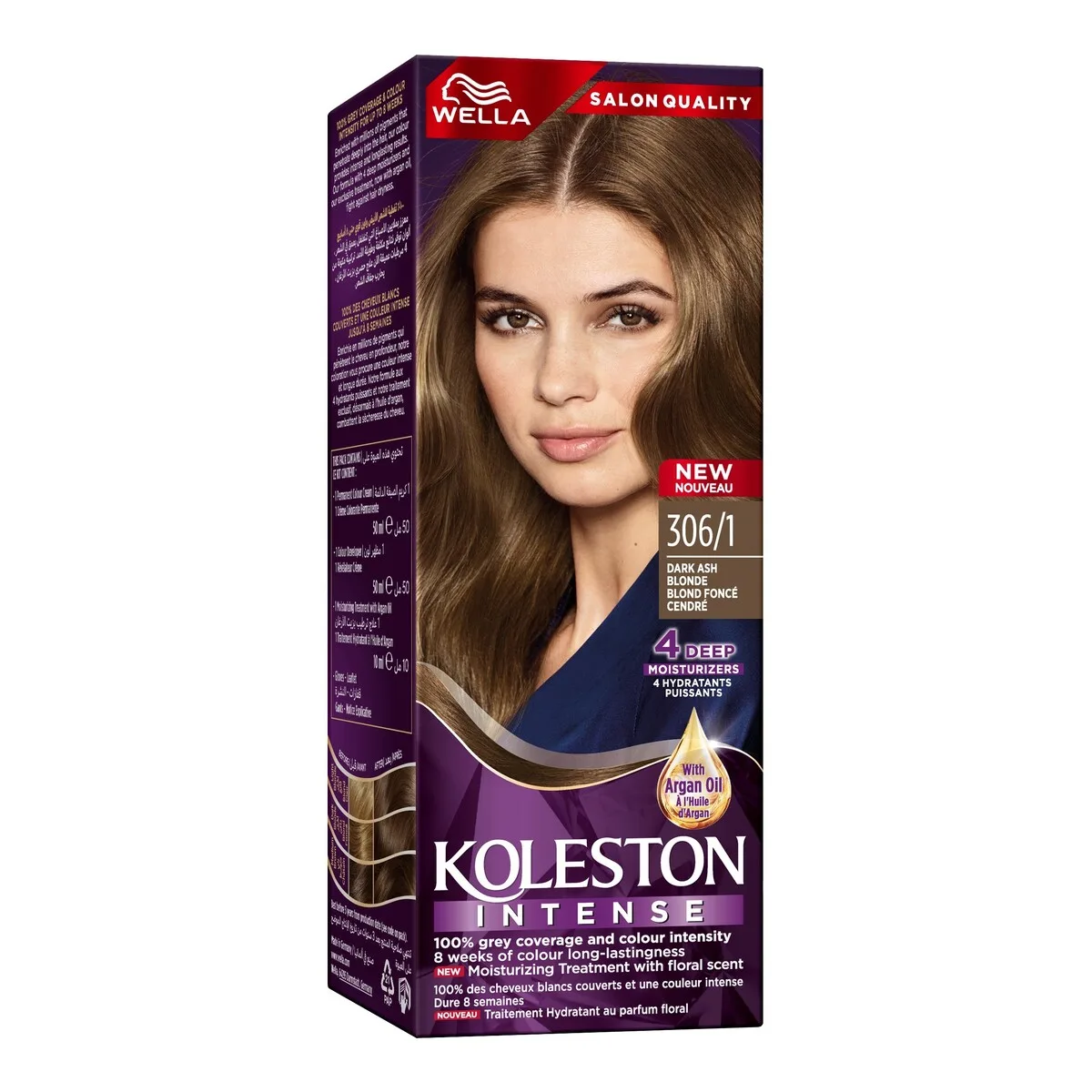 Coloration intense blond foncé cendré Wella 306/1 - KOLESTON
