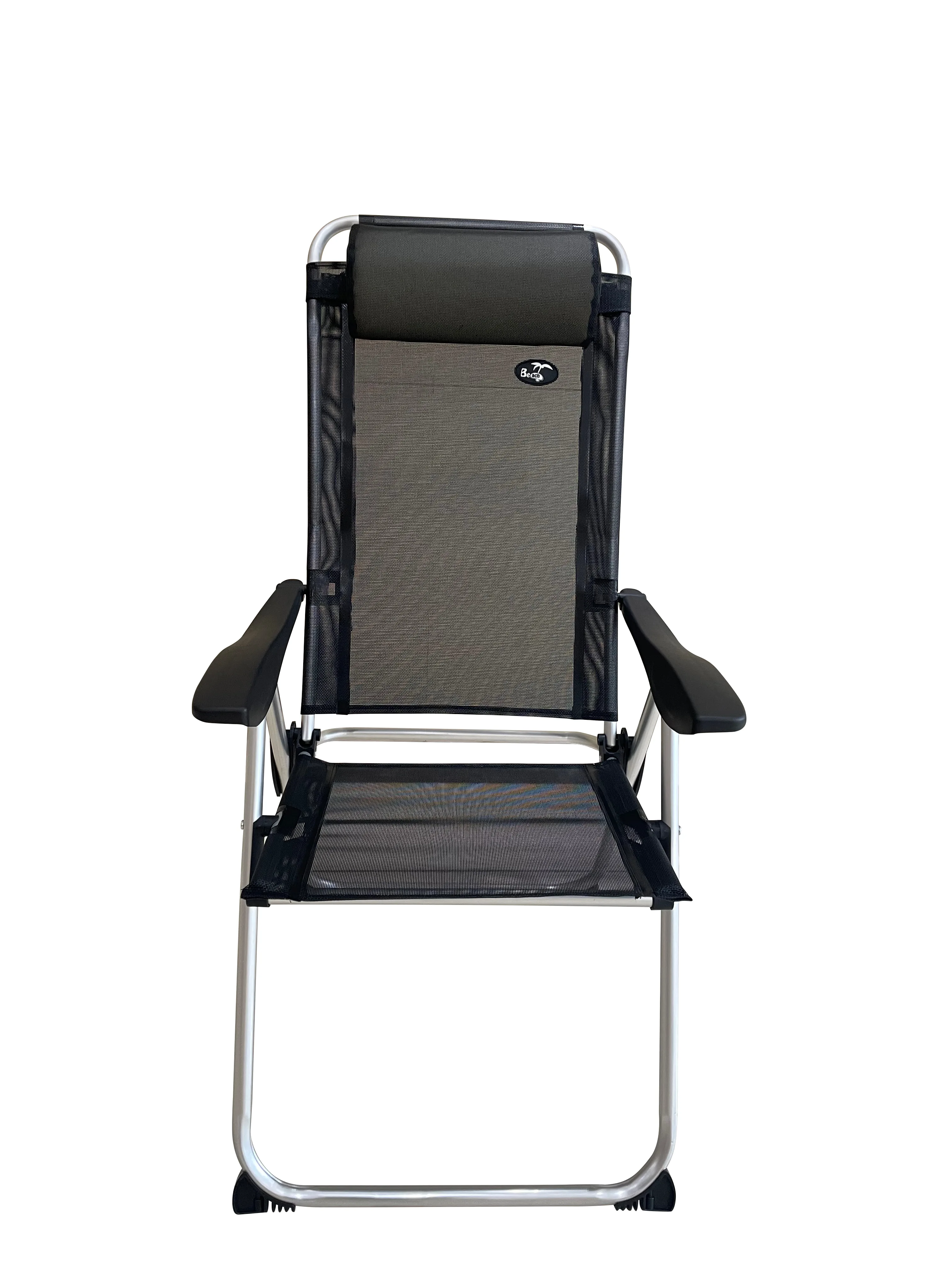 Chaise camping noire 59x109cm
