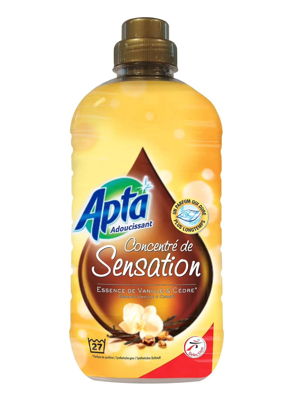 Intermarché - Concentré de Sensation - Adoucissant vanille & cèdre 750mL - APTA