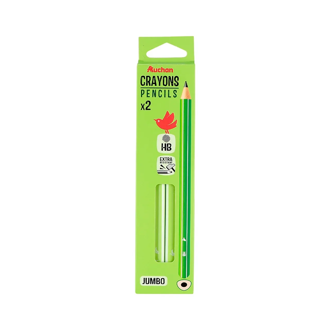 Crayons gaphite HB jumbo ergonomique - AUCHAN