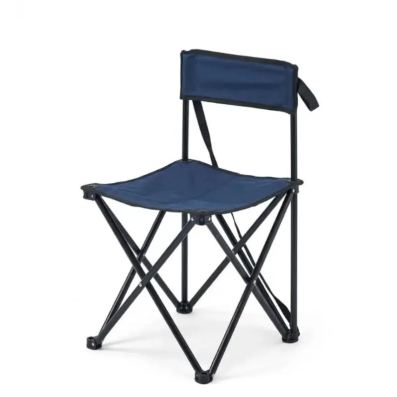 Chaise de camping pliable bleu 35x35x58cm