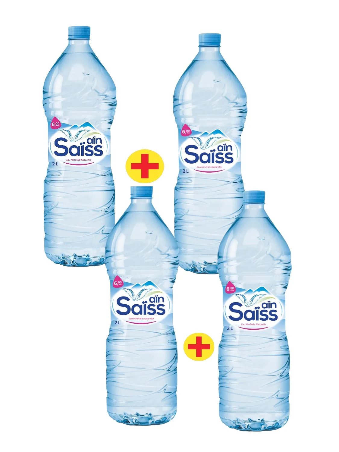 Bouteilles d'eau minérale 2L x4 - AIN SAISS