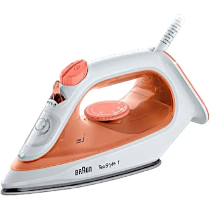 Braun TexStyle 1 SI 1009 – Fer à Repasser Vapeur – 1900 W – Blanc/Orange