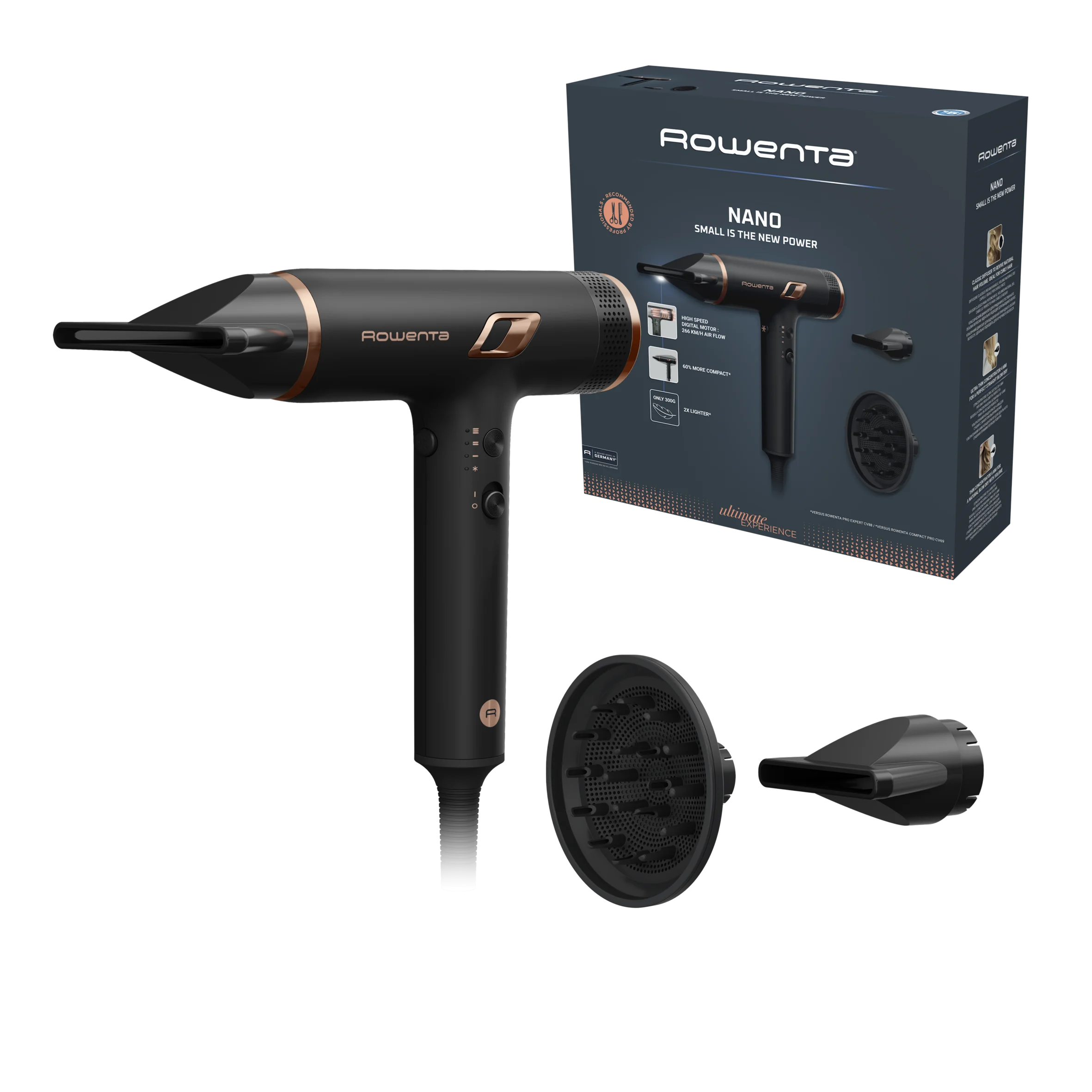 Sèche-cheveux HY8310F0 266 km/h noir - ROWENTA