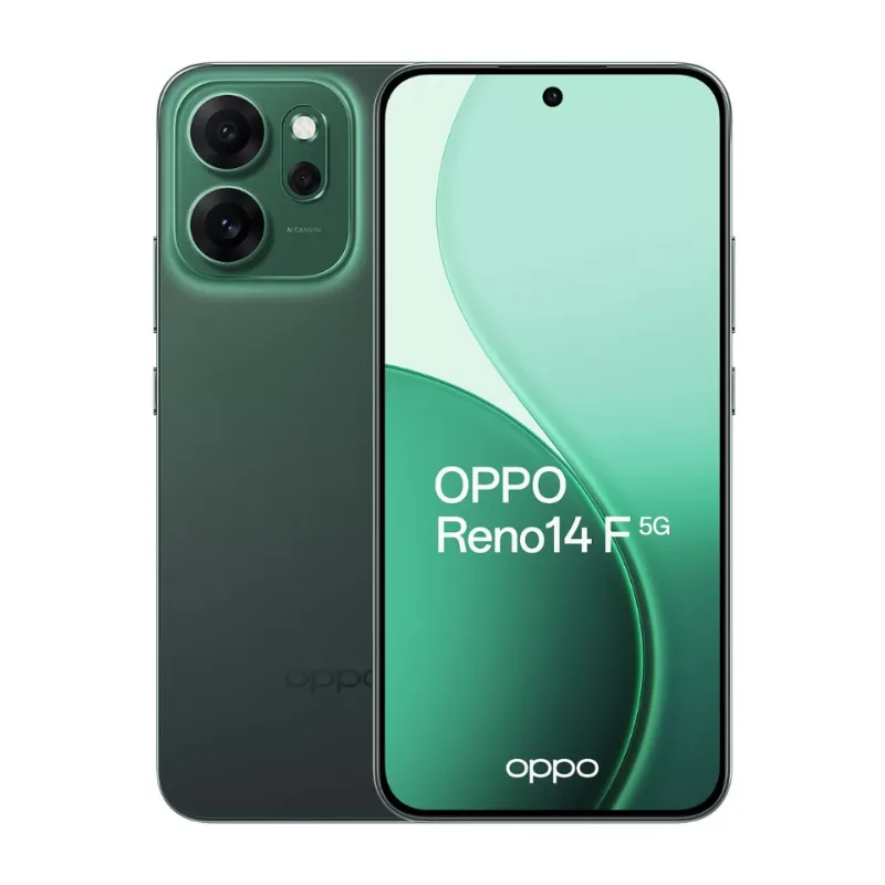 OPPO Reno 14 F 5G 12+512Go Luminous Green - 6000mAh - 45W - 50MP - Qualcomm Snapdragon