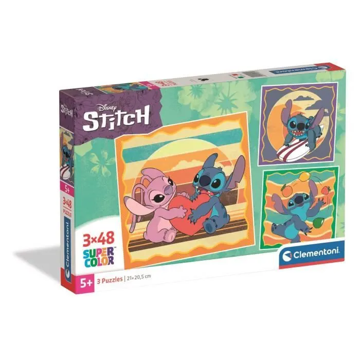 CLEMENTONI - 3x48 pièces - Stitch