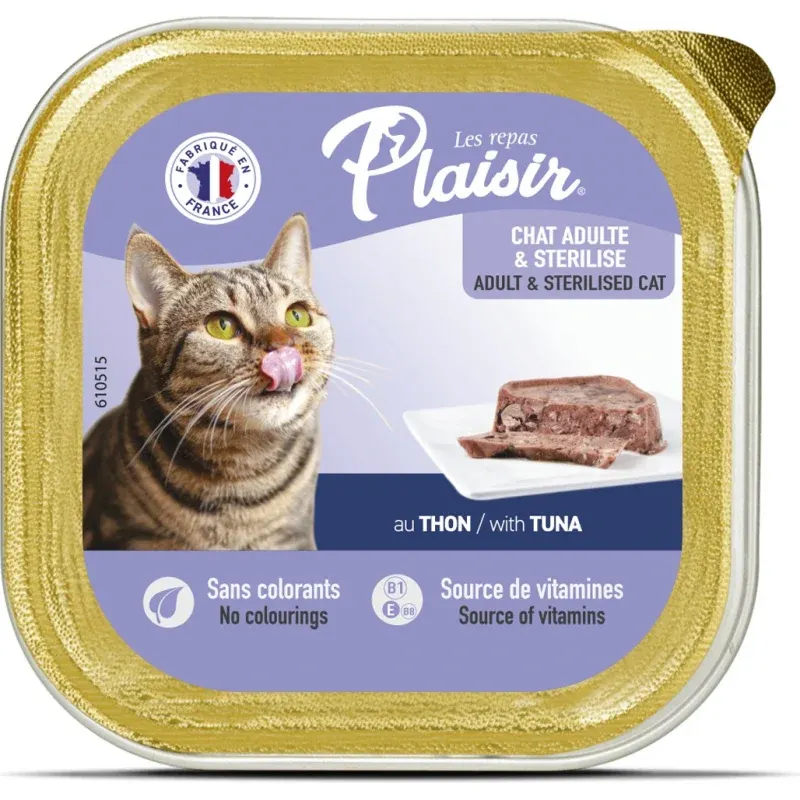 Pâté pour chat au thon 100g - LES REPAS PLAISIR