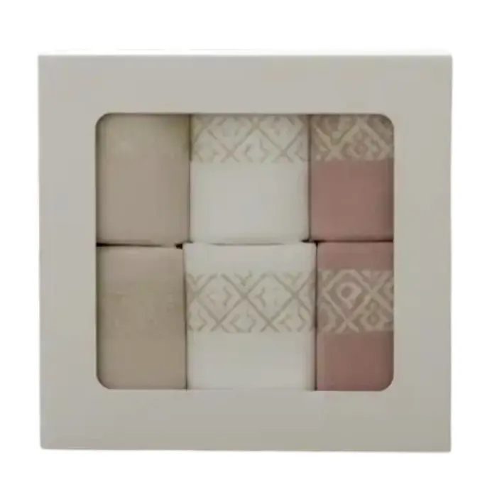 Box serv 30x30 x 6 380gsm beige/blanc/rose