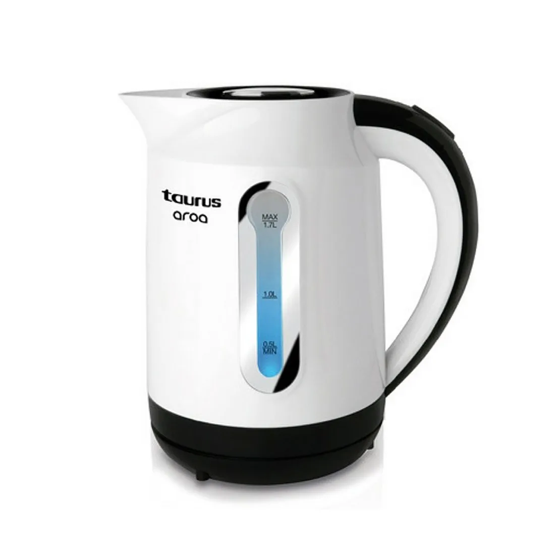 Bouilloire en Verre AROA - TAURUS - 1.7 L - 2200W - Éclairage Bleu - Anti-calcaire - Ergonomique