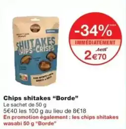 Chips shitakes borde