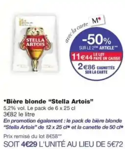 Bière blonde stella artois