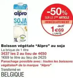 Boisson végétale Alpro au soja