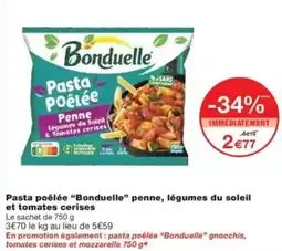 Pasta poêlée bonduelle penne, légumes du soleil
