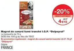 Magret de canard fumé tranché i.g.p. delpeyrat
