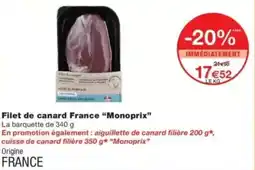 Filet de canard France Monoprix