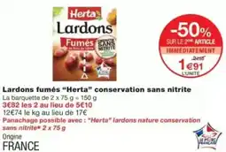 Lardons fumés herta conservation sans nitrite
