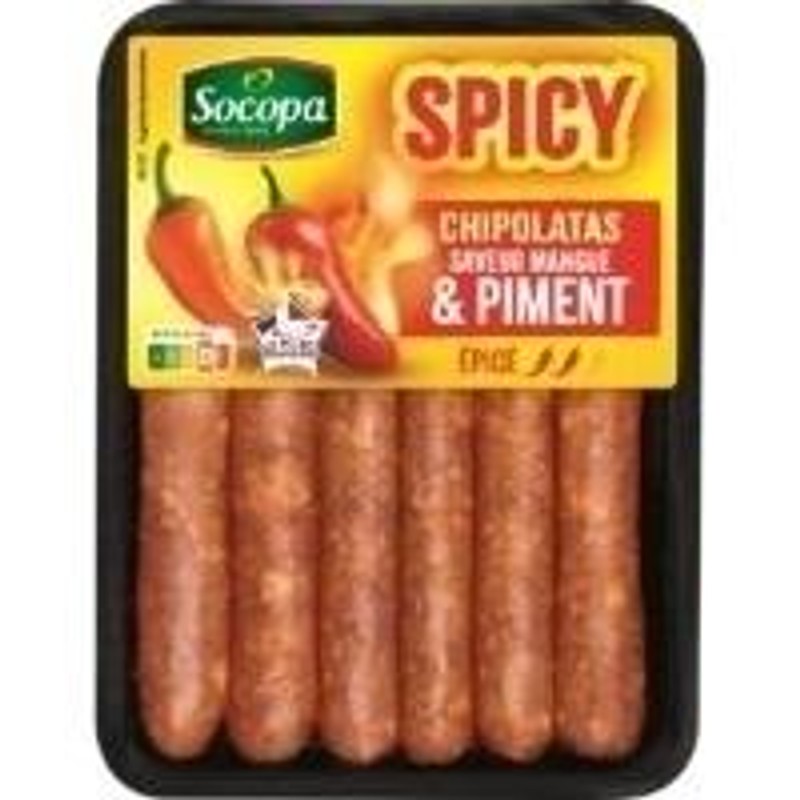 Socopa Chipolatas Saveur Mangue & Piment x6-330g