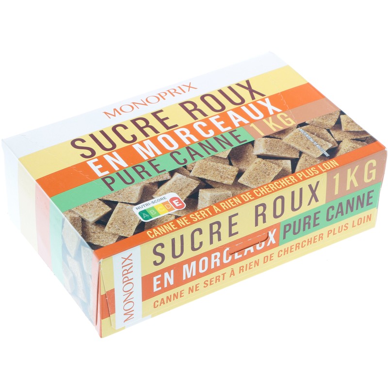 Monoprix Sucre de canne en morceaux 1kg