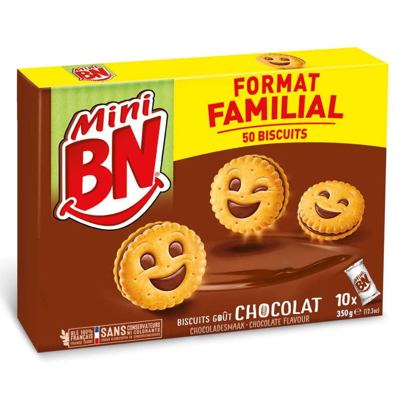BN Mini Biscuits Fourrés au Chocolat 350g