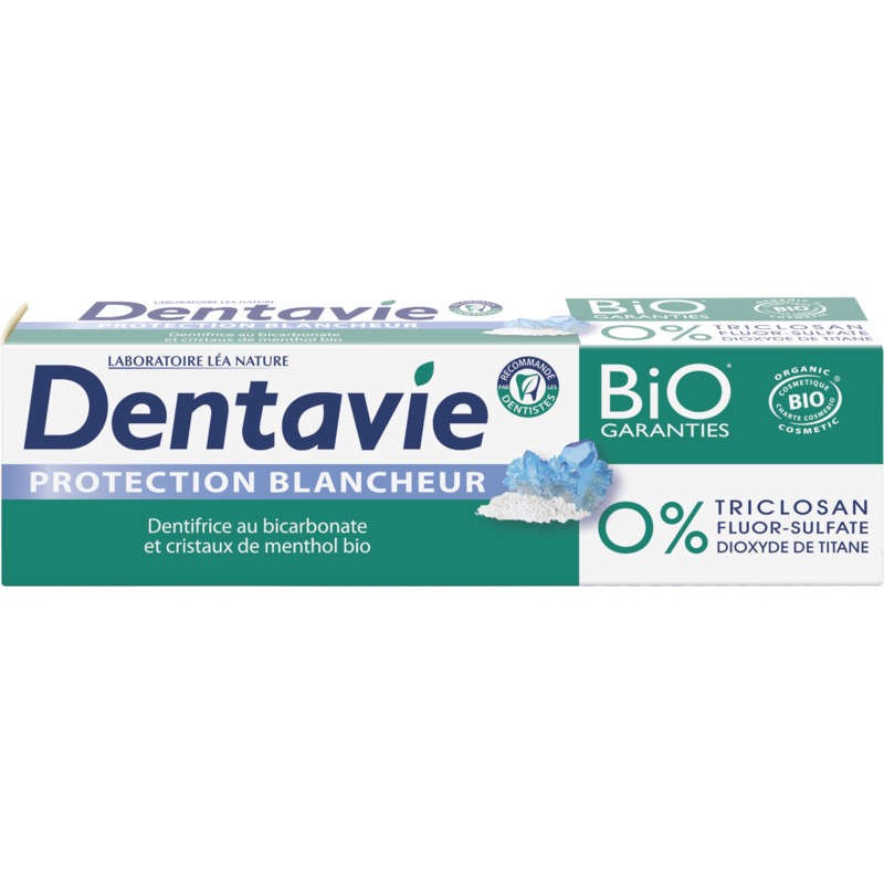 Dentavie Dentifrice Bicarbonate Et Cristaux De Menthol Bio 7,5cl