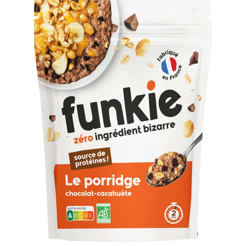Funkie Le Porridge Chocolat-Cacahuètes Bio 280g
