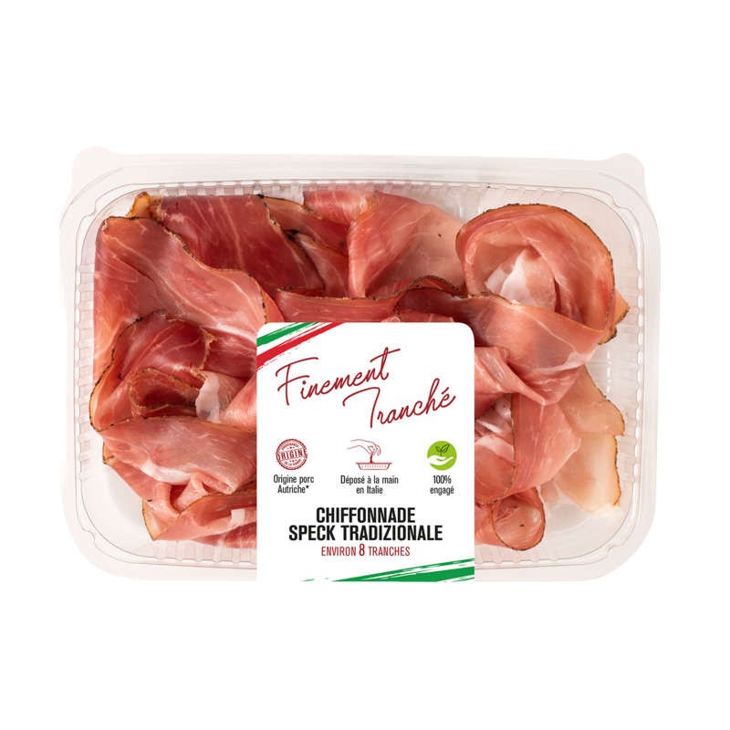 Fraîchement Tranché Chiffonnade de Speck Tradizionale x8 Tranches env. 80g