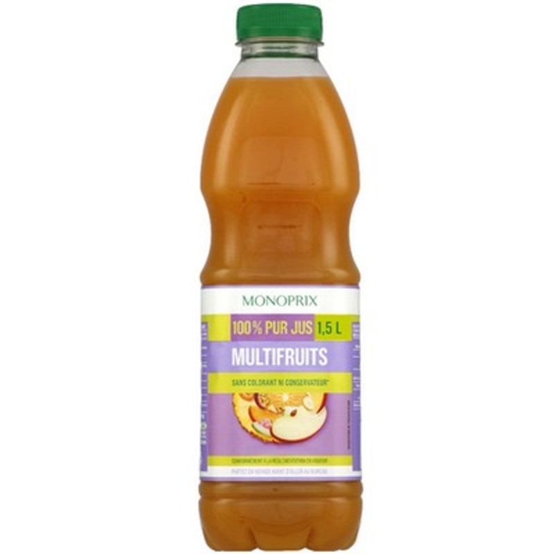 Monoprix Jus multifruits 100% fruit pressé 1,5L