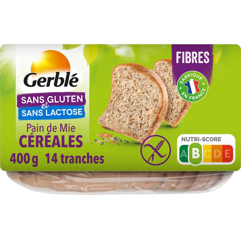 Gerblé Pain de Mie sans gluten Céréales 400g