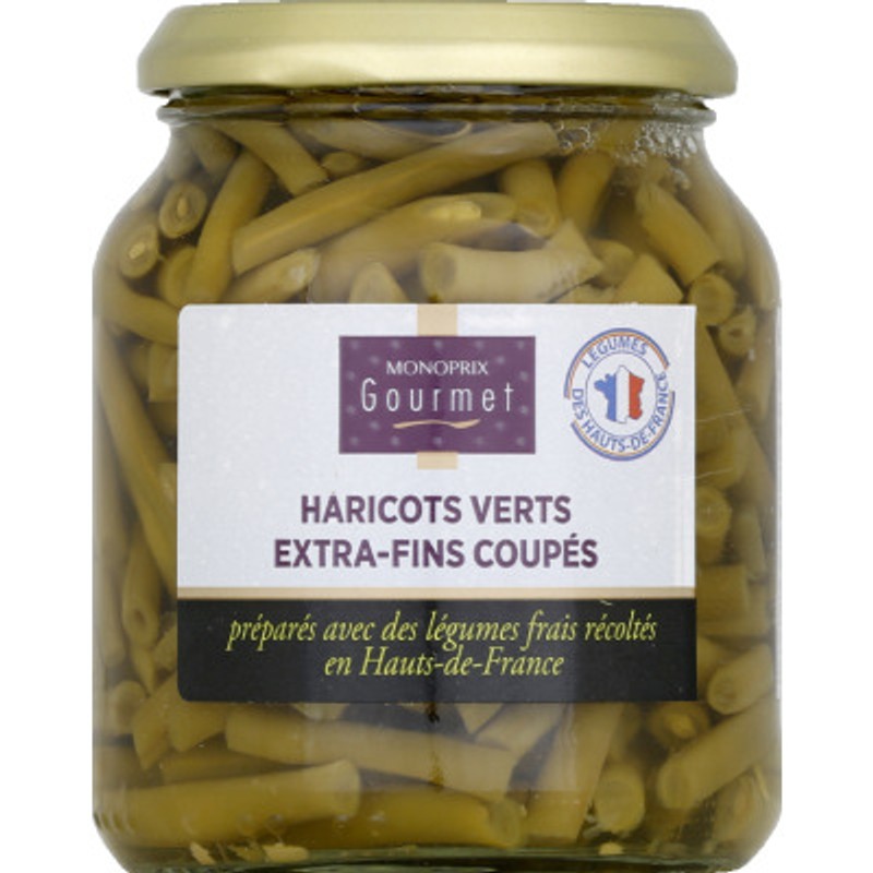 Monoprix Gourmet Haricots verts extra-fins coupés 185g