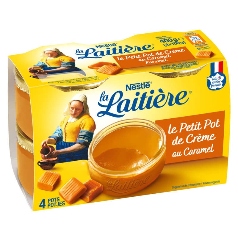 La Laitière Petit Pot de Crème Caramel 4x100g