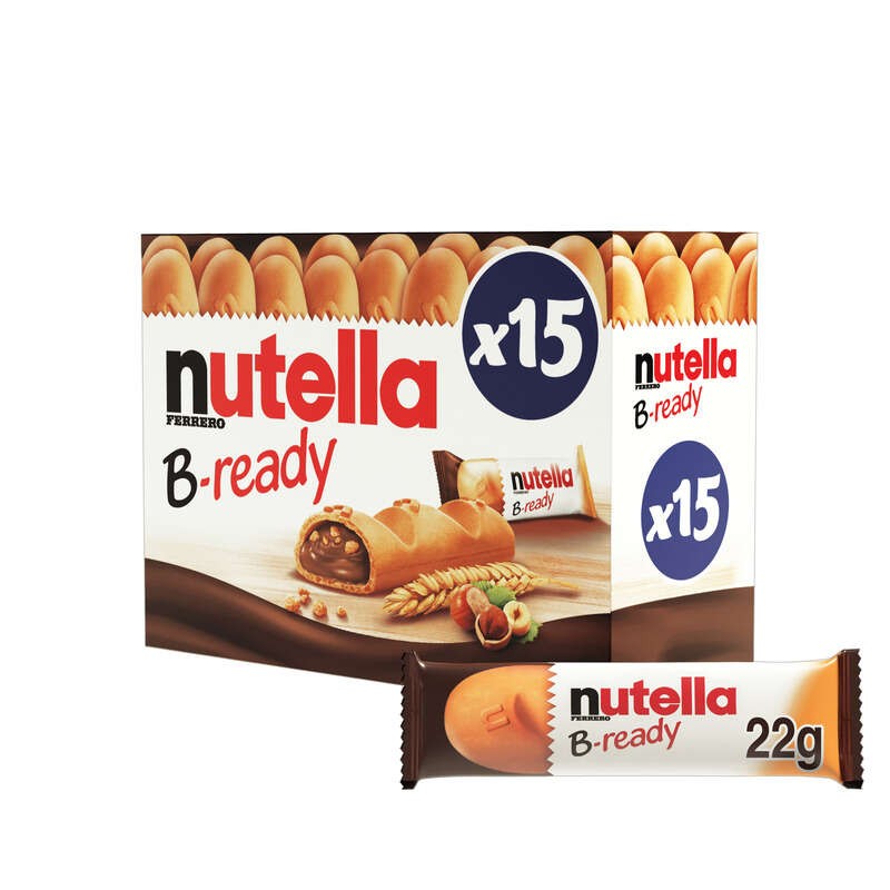 Nutella B-Ready Biscuits fourrés à la pâte à tartiner x15 portions