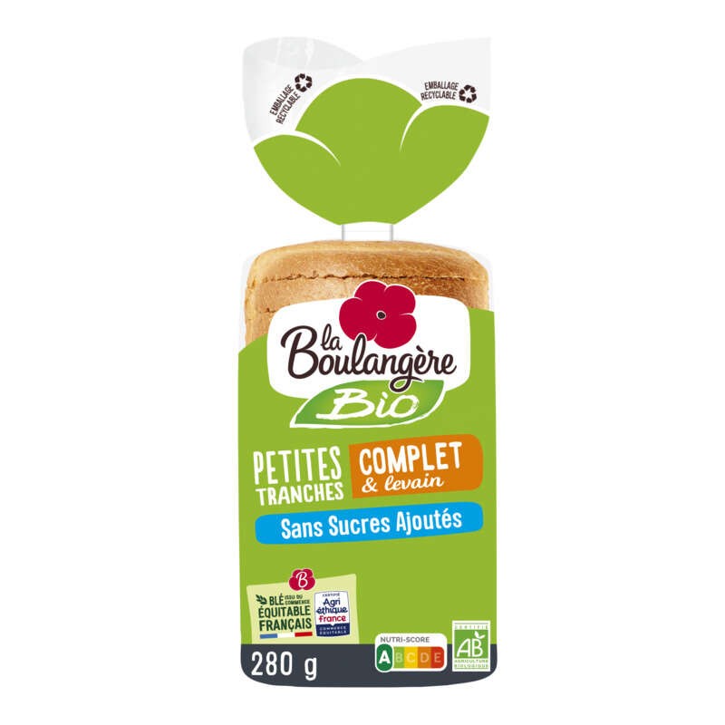 La Boulangère Pain de mie complet Bio 280g