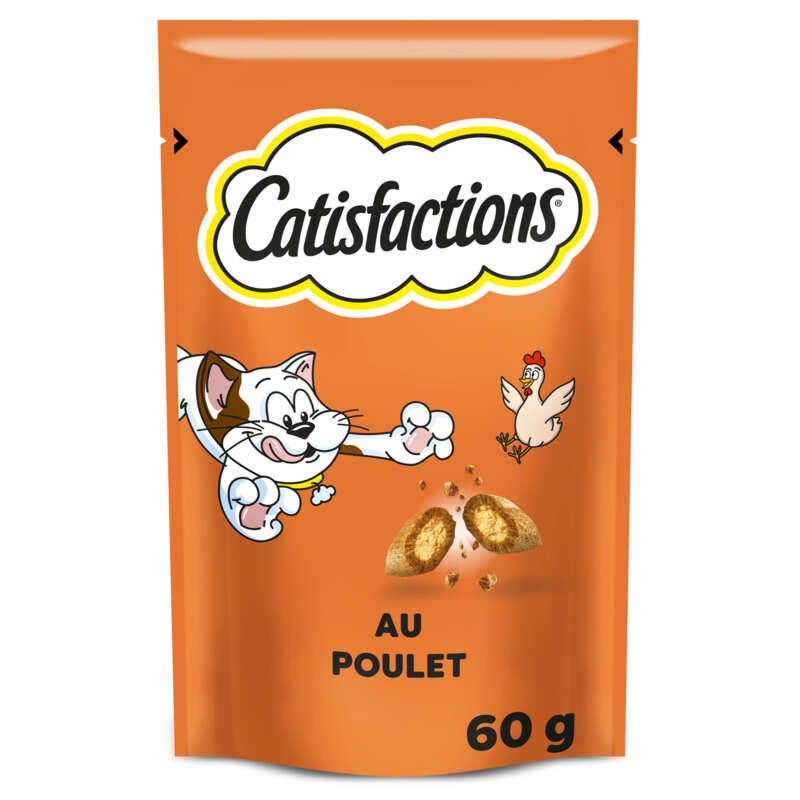Catisfactions Friandises au poulet pour chat et chaton 60g