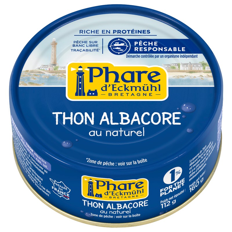 Phare d'Eckmühl Thon Albacore au Naturel 112g
