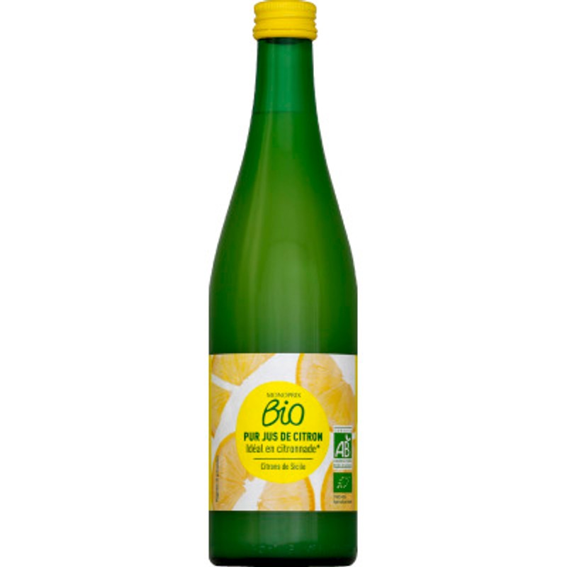 Monoprix Bio Jus de citron de Sicile 500ml