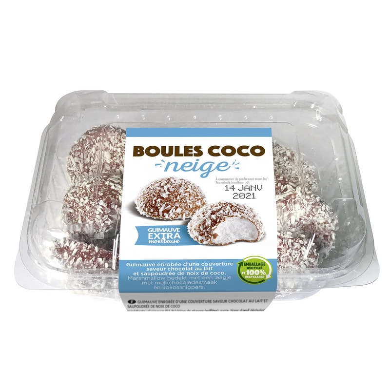 Lightbody Europe Boules Coco Neige Guimauve Extra Moelleuse 135g