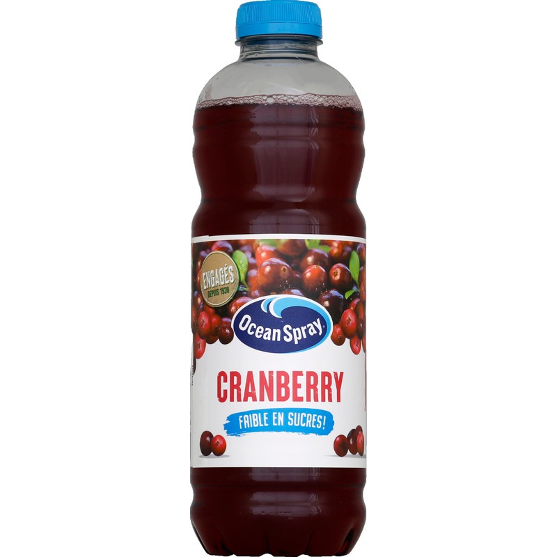 Ocean Spray Cranberry Classic Sans Sucres Ajoutés 1L