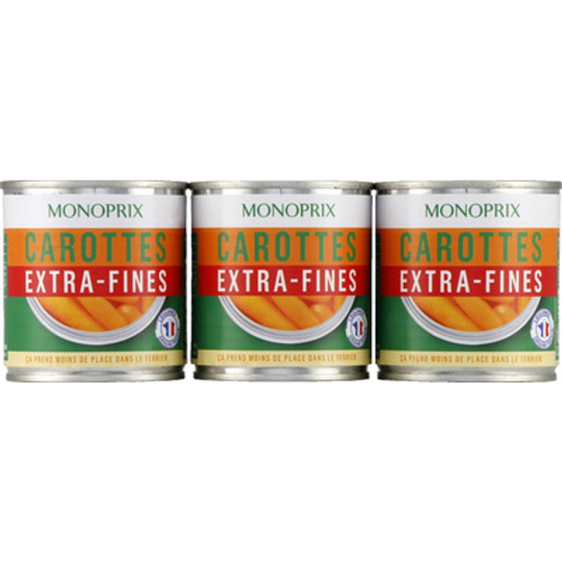 Monoprix Carottes extra-fines 3x130g