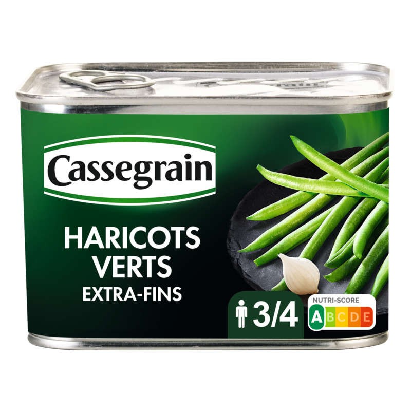 Cassegrain Haricots Verts Extra-Fins Cueillis & Rangés Main 390g