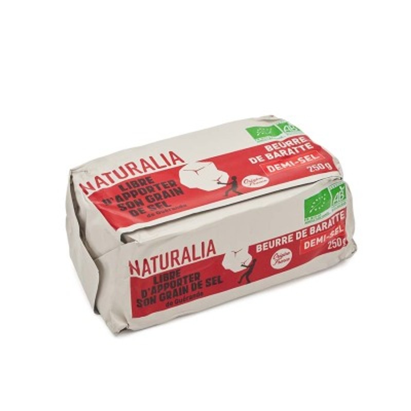 Naturalia Beurre Baratte Demi-Sel Bio 250g