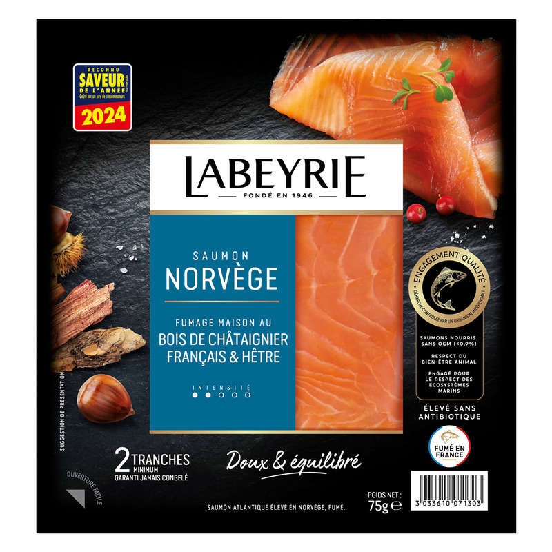 Labeyrie Saumon Fumé Le Norvège 75g