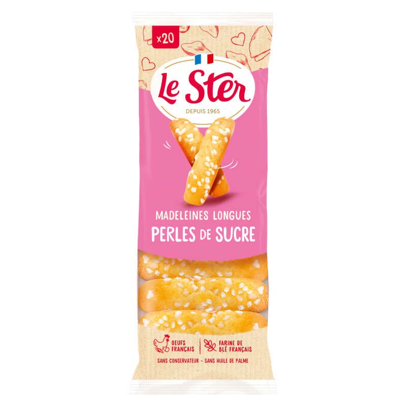 Le Ster Madeleines Longues Perles De Sucre 250G