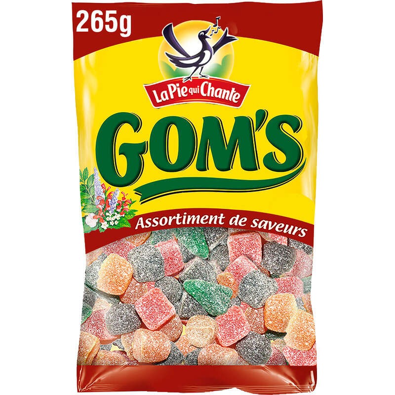 La Pie Qui Chante Bonbons Gom'S Assortiment De Saveurs 265g