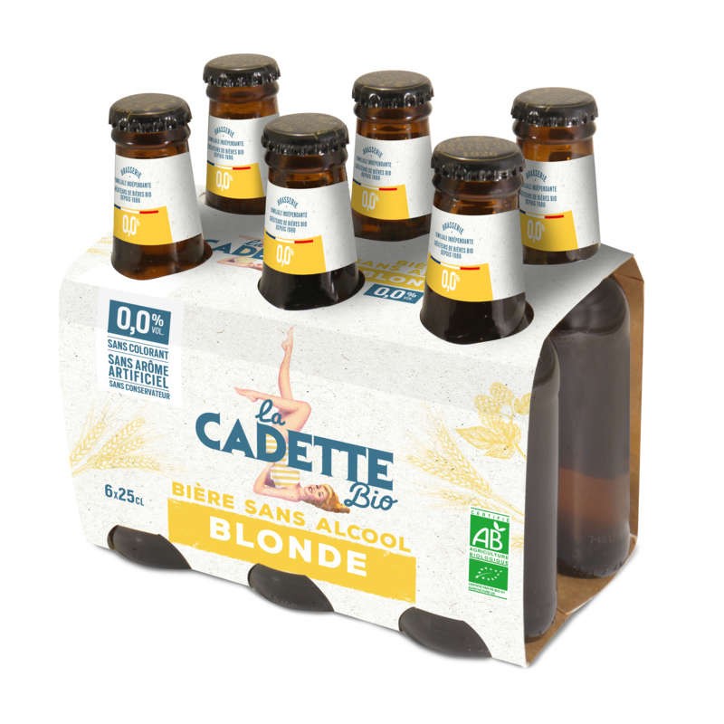 La Cadette Bio Bière sans Alcool Blonde 6*25cl