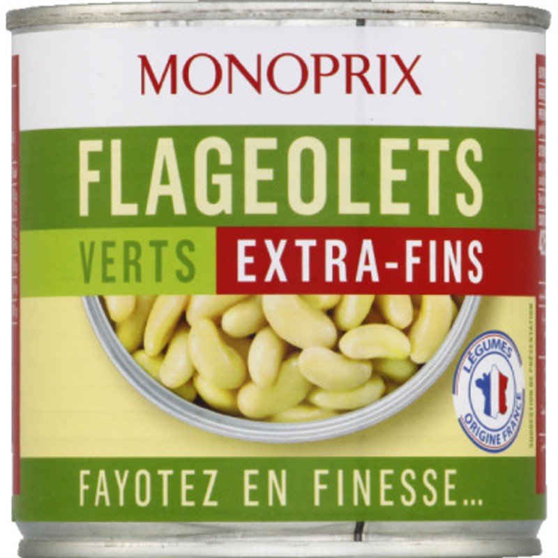 Monoprix Flageolets Verts extra-fins 265g